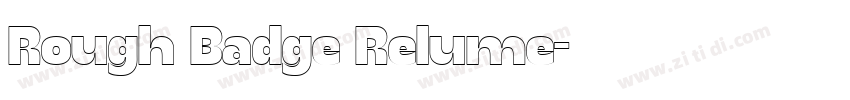 Rough Badge Relume字体转换